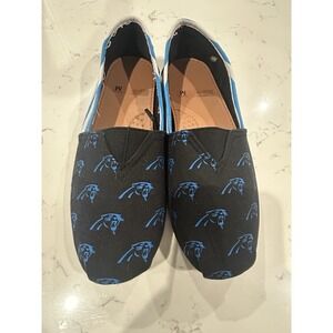 Women's Carolina Panthers Style Canvas Sneaker Shoes‎ Size M 7 8 Game Day Wornx1